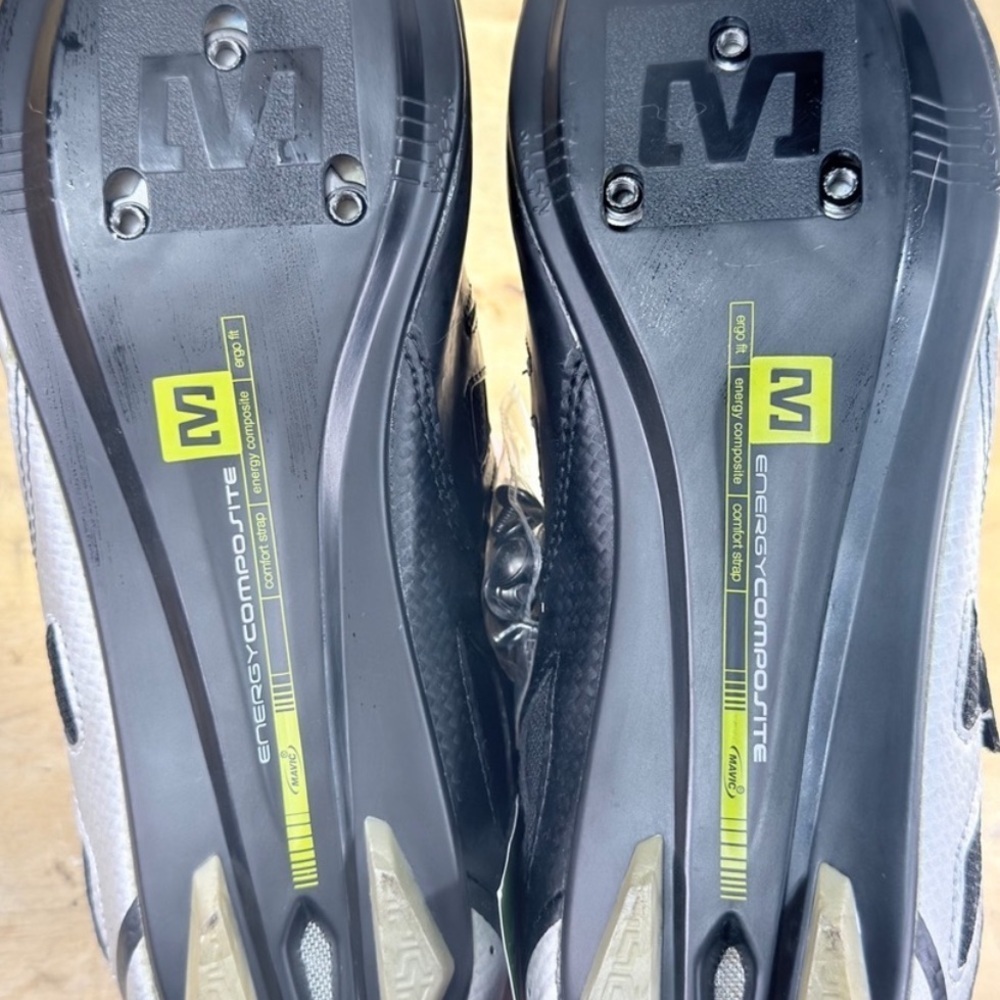 Peloton x Mavic Energy Composite Cycling Shoes Black Silver Unisex M 7.5 W 9 - Picture 13 of 15
